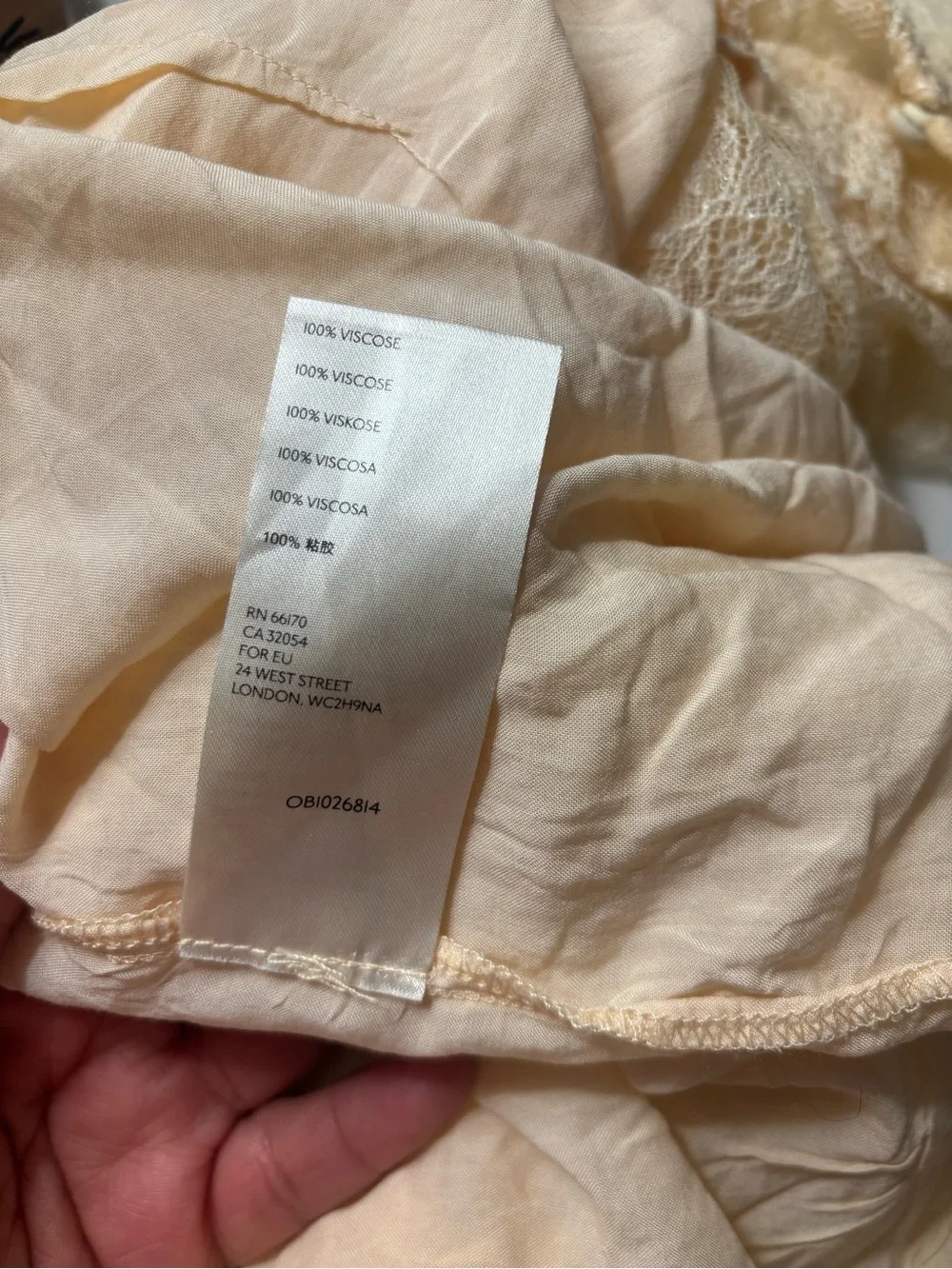 Free People Sheer Lace Puff-Sleeve Blouse - Cream NWOT